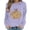 Purple Sweatshirts, variant on Jsaierl Halloween Sweatshirts for Women Funny Pumpkin Graphic Pullovers Stretch Classic Crewneck Long Sleeve Sweater Tops Halloween Costumes, Sizes S-2XL