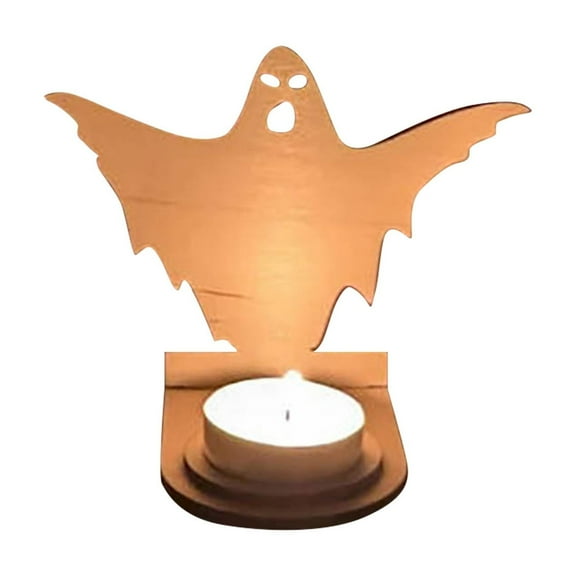 100Fens Funny Shadow Candlestick Holder, Halloween Candle Holder Funny Halloween Decorations Bat Shadow Tea Light Scary Tea Light Candle Stands Decorations Fall Decor