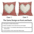 thumbnail image 5 of Valentines Day Pillow Covers 20X20 Inch Red White Stripes White Heart Decorative Square Pillow Cases Valentine''s Day Linen Throw Pillows Set of 2 Home Decor for Sofa Porch Couch Outdoor, 5 of 6