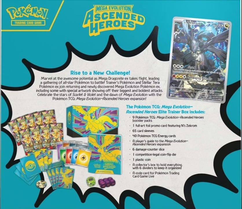 Pokemon TCG: Mega Evolution - Ascended Heroes Elite Trainer Box!