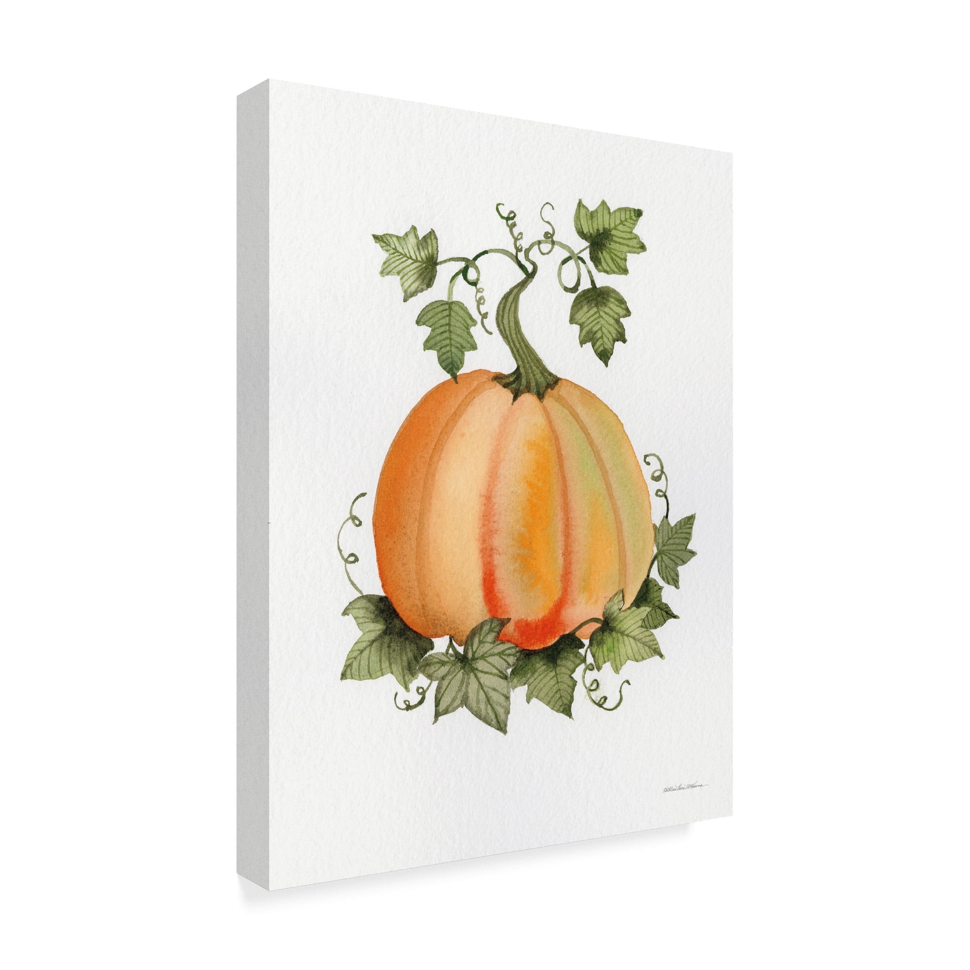 Trademark Fine Art 'Pumpkin and Vines II' Canvas Art by Kathleen Parr McKenna