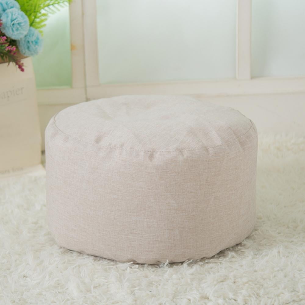 Pouf Cover (No Filler) Soft Decorative Footrest, Casual Footstool