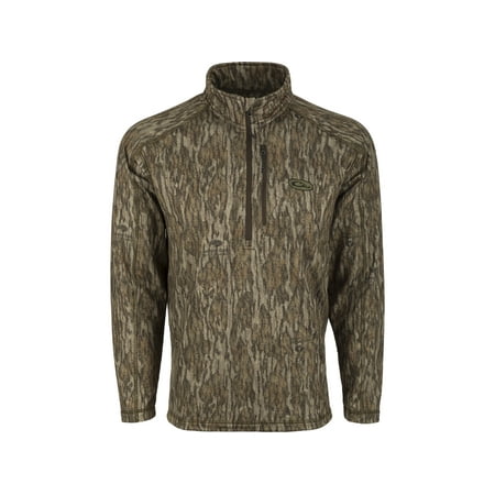 Drake Men s Breathelite Quarter Zip Shirt Mossy Oak Bottomland XL