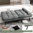thumbnail image 5 of Uforic 70" Deep Futon Convertible Sofa Bed with Adjustable Backrest, Cat-Scratch-Proof Fabric Sleeper Couch, Gray, 5 of 9