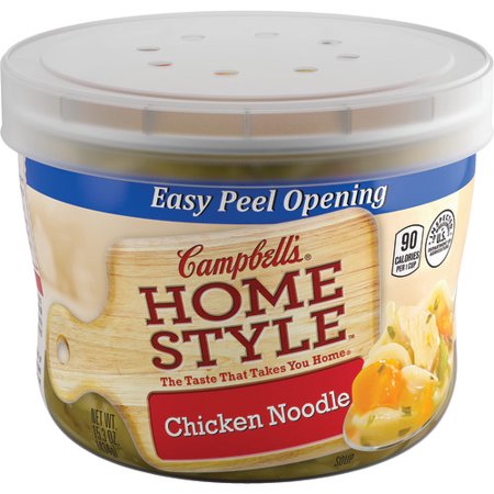 Campbell's Homestyle Chicken Noodle Soup Microwavable Bowl, 15.3 oz.
