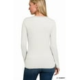 thumbnail image 3 of Zenana Plus Size Brushed Microfiber Lightweight Round Neck Long Sleeve Tee Shirts Top, 3 of 4