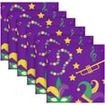 thumbnail image 3 of Coolnut Mardi Gras Cloth Napkins Set of 1, Reusable Washable Polyester Dinner Table Napkins for Family, Weddings, Parties, Home Decor, 20 x 20 Inch Washcloth Gift, 3 of 7