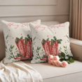 thumbnail image 2 of Christmas Outdoor Waterproof Pillow Covers, Farmhouse Vintage Red Boots Berry Leaves Decorative Square Throw Pillowcase Sofa Cushion Sham for Patio/Couch/Chair, 16"x16" 2 Pack, 2 of 8