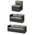 thumbnail image 3 of DONGPAI Outdoor Cushion Covers Waterproof for Patio Furniture, Stretch Couch Cushion Slipcovers 1-Piece Jacquard Sofa Seat Protector, Replacement Rectangle Cover for Sectional RV, Gray, 1 Seat, 3 of 7