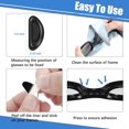thumbnail image 4 of Eyeglass Nose Pads, Anti Slip Nose Pads for Glasses, Soft Comfortable Silicone Cushions for Sunglasses, Reduce Pressure and Prevent Slipping for Glasses (20 Black Pairs), 4 of 6