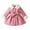 Pink, variant on PINQI Girls Fleece Lined Peacoat Buttons Front Collar Dress Coats Kids School Un𝐢form Padded Warm Pleated Winter Outwear