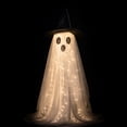 thumbnail image 6 of CaiTeLin Halloween Ghost Decoration Outdoor with Ghost Lamp, Light up Fabric Ghost with LED Halloween Lights, Courtyard Party Garden Ornament Decor with Lights for Indoor Outdoor Spooky Display, 6 of 7