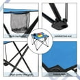 thumbnail image 3 of HAOAN Oxford Cloth Steel Square Outdoor Folding Table Portable Square Folding Utility Table Blue, 3 of 8