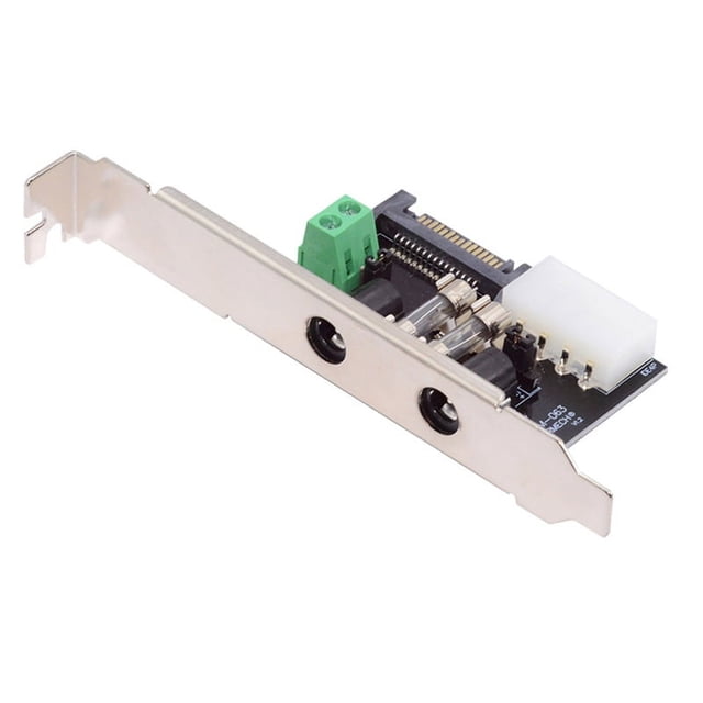 DC5.5mm 1-to-4 DC 12V 5V Power Card Output Intelligent Control Management System Power System with PCI-E Bracket,1 * Power Card 1 * cable
