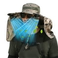 thumbnail image 1 of Ganfancp Chal Grande Sombrero Sol Protección Cuello Verano Sol Ventilador Cargador Ofertas Del Día Sólo En Línea 1X Tapa, 2X Ventilador, 1 of 3