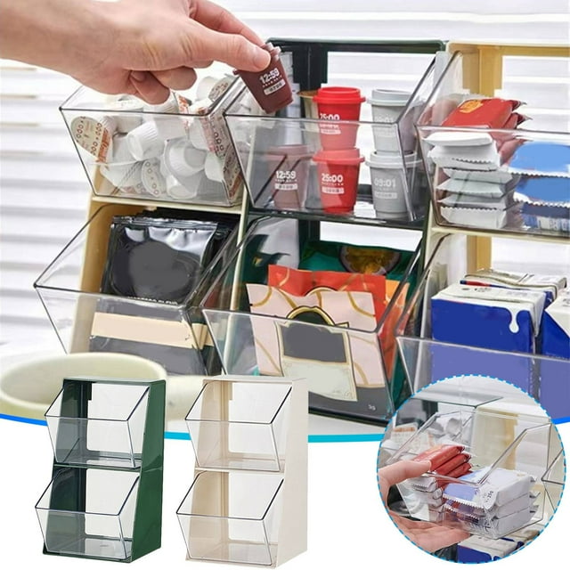 Back to School! mtvxesu Tool Storage, Desktop Tea Bag Storage Box Capsule Coffee Instant Milk Tea Storage Rack Office Tea Room Storage Rack Storage Shelf with Doors Shelf Storage Clearance