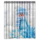 thumbnail image 1 of Cortina de ducha ABPHQTO Feliz Navidad Muñeco de nieve poliéster impermeable 152x180 cm, 1 of 1