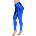 thumbnail image 2 of Womens Shiny Metallic Faux Leather Skinny Leggings, High Waist Stretch Tight Pants for Party Club Royal Blue S, 2 of 6