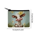 thumbnail image 3 of TOPRenddon Highlands Cow Coin Purse, Polyester Zipper Pouch for Cash Cards Keys, Minimalist Small Change Purse, Farmhouse Animal Card Holder, Portable Travel Wallet, 3 of 6