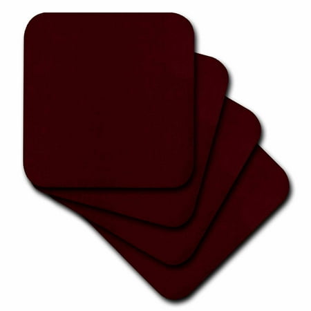 

3dRose Dark Chocolate Brown Fabric - Soft Coasters set of 8