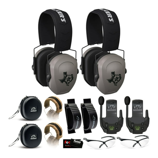 Walker's Razor Slim Passive Safety Ear Muffs (Texas Flag) Tactical