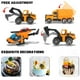 thumbnail image 3 of Joyfia Juguetes para niños 11 en 1 Ingeniería Coche de construcción fundido a presión Juguetes para niños pequeños Excavadora Dumper Bulldozer Transporte para niños Camión Vehículos Regalos para niños, 3 of 5