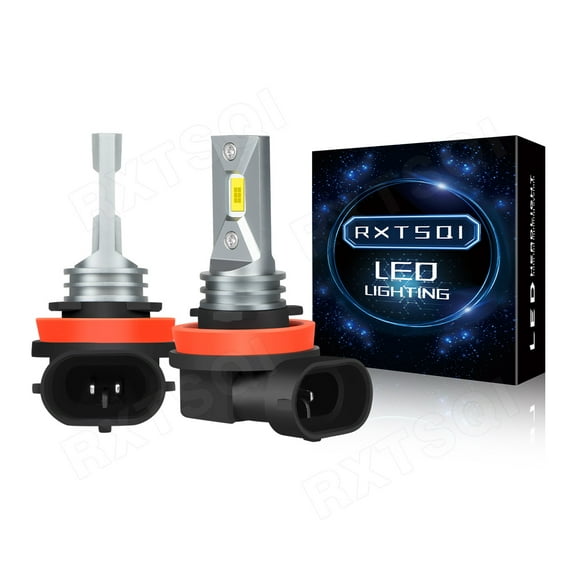 RXTSQI H11 Headlight Bulb, 8000LM 300% Brighter H8 H9 H11 LED Headlight Bulbs for Low Beam High Beam, 6000K White, Pack of 2