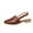 Brown Slip-On Mules Ladies Sandals, variant on Women Summer Shoes Leather Flats Checkered Pattern Slip-On Mules Sandals Buckle Strap Slingback Pointed Toe Flat Heel Loafers Brown 39