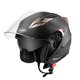 thumbnail image 1 of Casco de motocicleta de cara abierta aprobado por DOT – Casco YEMA YM-627 moto ciclomotor Jet Bobber Pilot Crash Chopper 3/4 medio casco con visera solar para adultos hombres mujeres – negro mate gran, 1 of 1