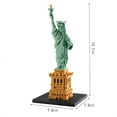 thumbnail image 7 of HI-REEKE Architecture Micro Mini Building Block Set Statue of Liberty Building Kit Gift Multi Color, 7 of 7