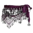 thumbnail image 2 of Belly Dance Waist Chain Purple Silver, 2 of 9