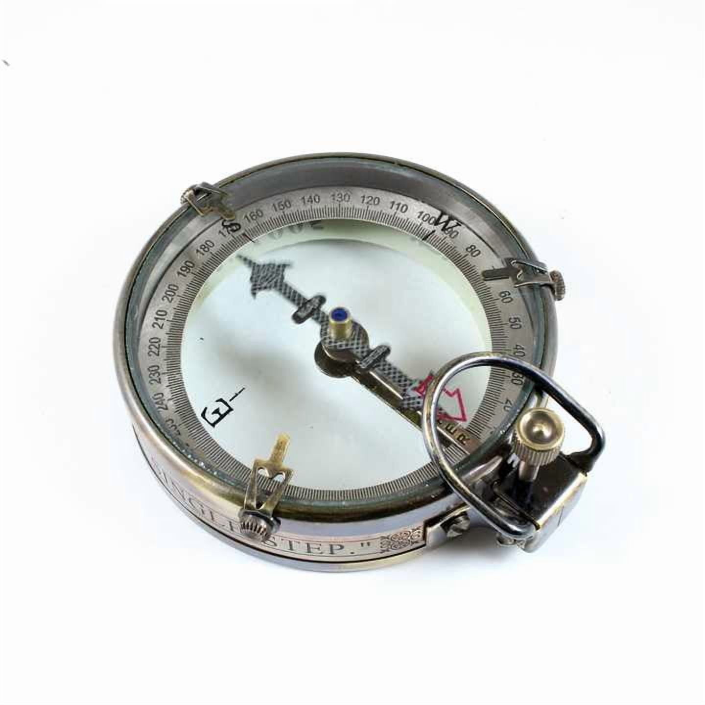 Antique Brass Compass Alloy Glass Wrapped Leather Case Metal Material Graduation Christmas New Year Easter Father's Day Gifts