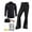 Black-vrXil, variant on 8 Pcs Mens 70's Disco Outfit Retro 70s Mens Costume for Adults 80s Bell Bottom Pants Short Sleeve Shirt Two Piece Outfits for Men