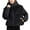 Black, variant on Women's Solid-Color Fashionable Long-Sleeved Top Coat for Fall and Winter, Casual Outerwear, Winter Clothes for Women,Black,L