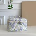 thumbnail image 4 of HELIAHO Quilted Cosmetic Case Foldable Travel Pouch Retro Floral Print Light Green Large CJ911-23237, 4 of 4