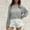 Gray, variant on Oplxuo Women's Lantern Sleeve Pullover Sweaters Hollow Out Loose Off the Shoulder Lightweight Sheer Cover Up Tops