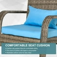 thumbnail image 6 of BOBOKY Patio Wicker Chair, Outdoor All-Weather Rattan Fire Pit Chair with Soft Cushions, Tall Curved Backrest and Comfortable Armrests for Deck or Garden,Mixed Tan/Sky Blue, 6 of 10