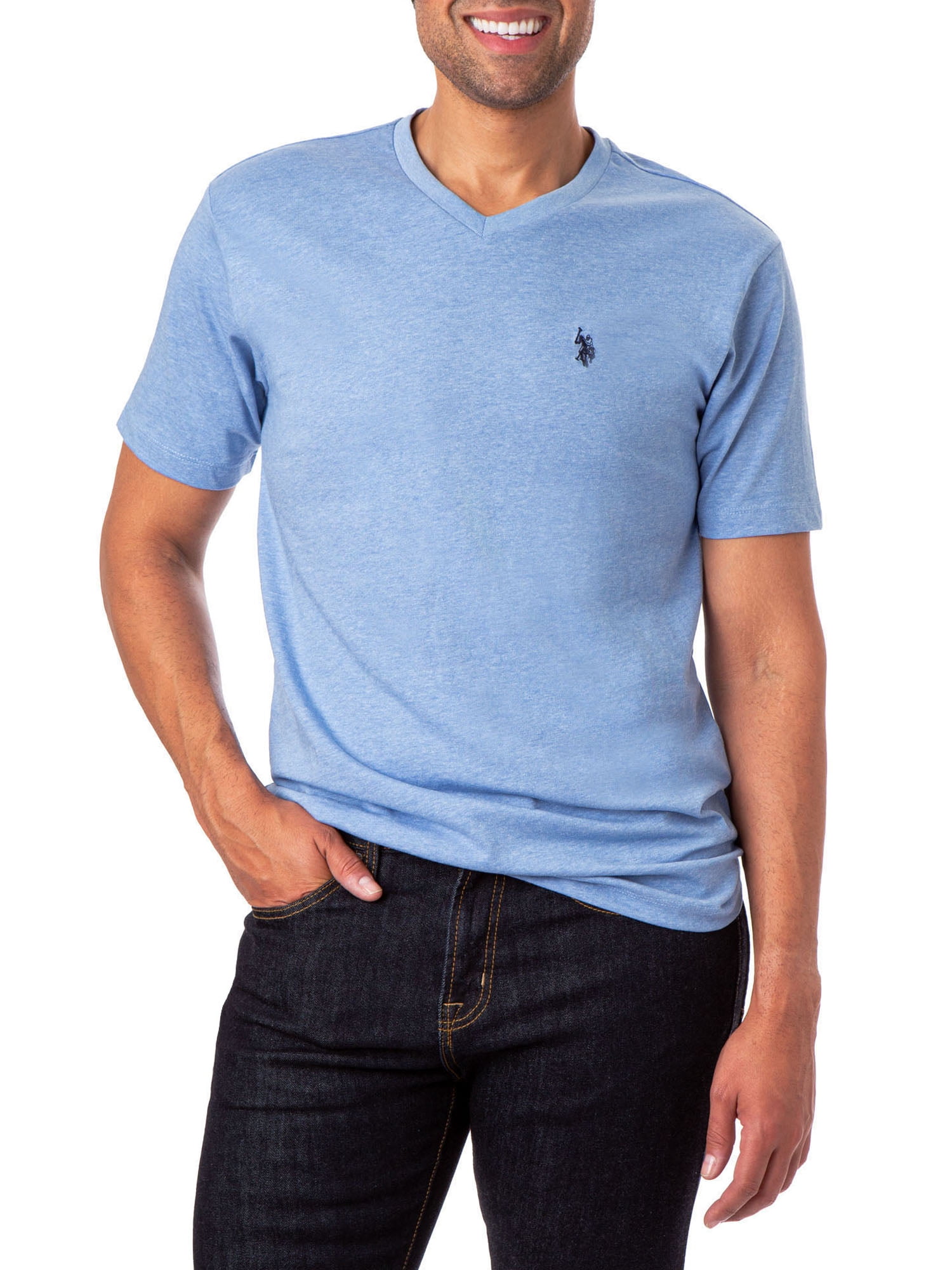 U.S. Polo Assn. Men's Short Sleeve V-Neck Tee - Walmart.com