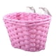 thumbnail image 2 of Cesta de bicicleta para niños desmontable con 2 correas, cesta tejida a mano, accesorios para bicicletas Rosa, 2 of 9