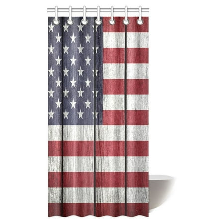 Mypop Usa Flag Shower Curtain United States Of America Flag On