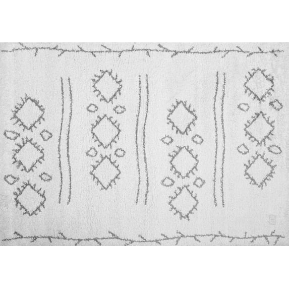 Ahgly Company Indoor Rectangle Solid Gray Modern Area Rugs, 4' x 6'