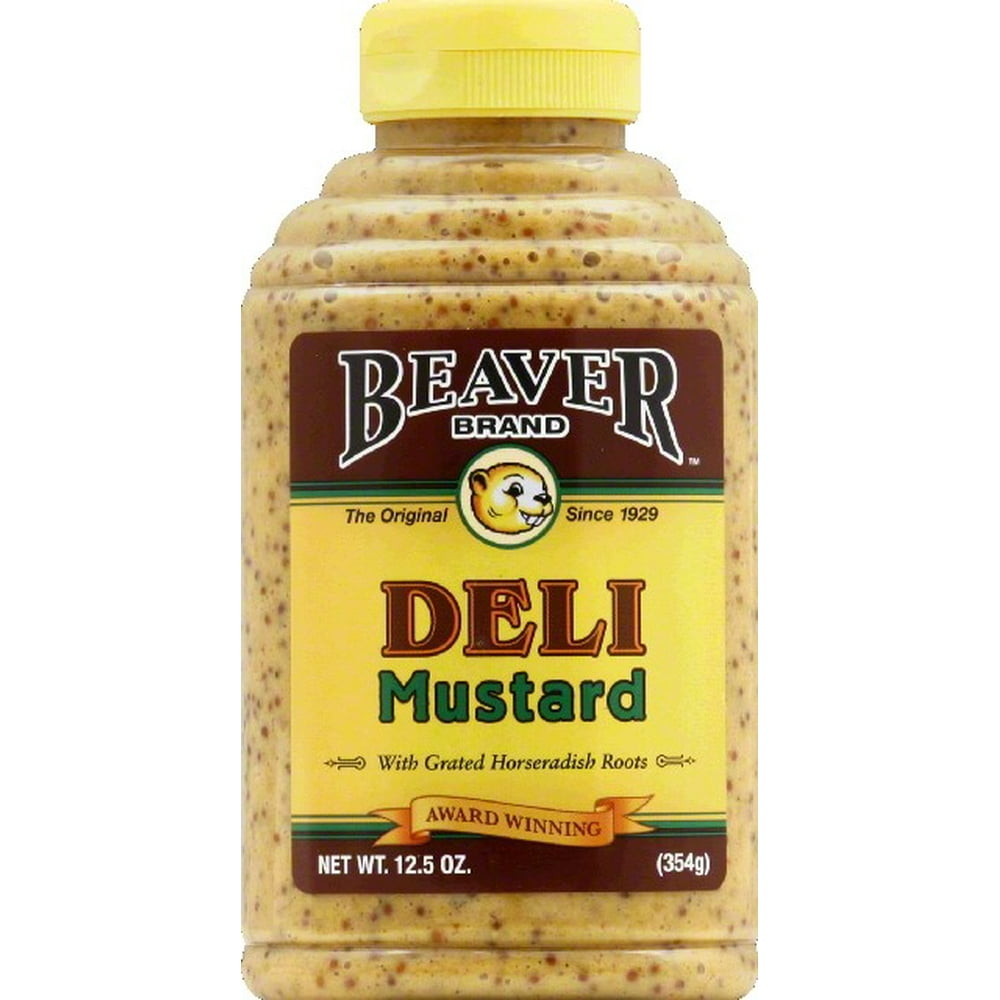 Beaver Brand Deli Mustard, 12.5 Ounce Squeezable Bottles