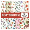 thumbnail image 2 of putnchl Christmas Patterned Paper Set, Decorative Paper For Card Making, Crafting, Scrapbooking, Decoration12pcs, 2 of 4