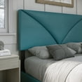 thumbnail image 3 of Boyd Sleep Cornerstone Teal Faux Leather Full Size Upholstered Platform Bed, Qualified Box Spring or Foundation Required for Use, 3 of 8