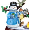 thumbnail image 2 of The Bradford Exchange Lighted Musical Snowman & Songbird Sculpture Christmas Decoration by Thomas Kinkade, 2 of 5