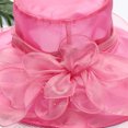 thumbnail image 6 of D-GROEE Women Foldable Net Yarn Fascinator Lady Cocktail Tea Party Church Wedding Bridal Flower Hat, 6 of 6