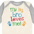 thumbnail image 4 of Inktastic My Big Bro Loves Me Little Brother Sister Boys or Girls Long Sleeve Baby Bodysuit, 4 of 5