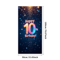 thumbnail image 2 of Colorful Pixel Style 10th Birthday Banner with Star Elements Happy Birthday Backdrop Party Supplies Photography Props Decorations Birthday Party Decors, 2 of 3