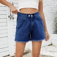 thumbnail image 5 of Lixiuxyad Denim Shorts for Women Summer New Versatile Denim Shorts Hot Pants,Blue, 5 of 6