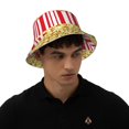 thumbnail image 4 of Bingfone Popcorn Bucket Hat for Men Women,Packable Reversible Printed Sun Hats,Fisherman Outdoor Travel Hiking Beach Caps, 4 of 7